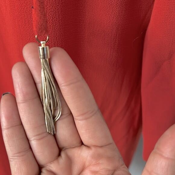 NWT! MSK Long Sleeve Boho Peasant Dress with Lace Up Bodice detail size 10 - Picture 4 of 10